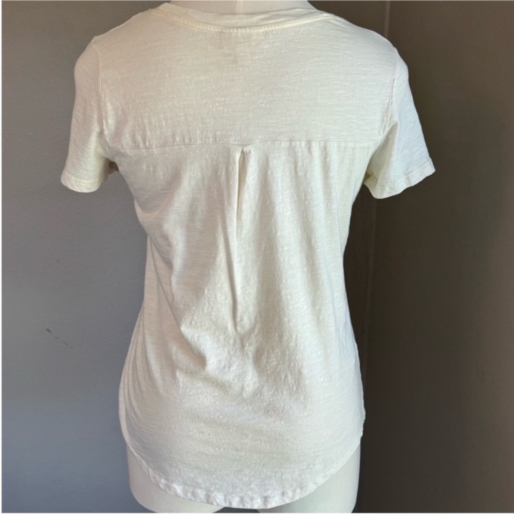 Style & Co Cream and Multi-Colored Striped Tee - Picture 5 of 8